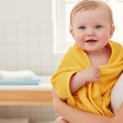 Cape de bain bébé